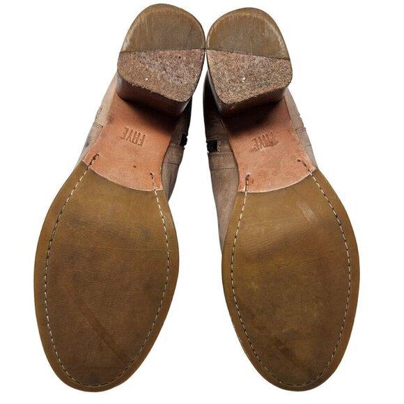 Frye Addie Double Zip Boots In Stone Tan Women’s Size 11 Leather Fall Winter - Picture 8 of 16